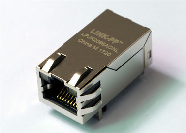 1000Base - T POE Magnetic Rj45 Socket Shielded W/LED Gigabit Ethernet Connector THT
