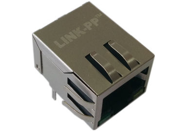 Yeşil LED RJ45 LPJ0012GFNL Tek Liman Modüler Tak Ethernet 10 / 100Mbps