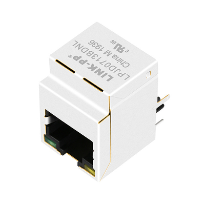 HFJV1-1G01-L12RL 1000 Base-T RJ45 Dikey Konnektör Sarı/Yeşil Ledler LPJD0713BDNL