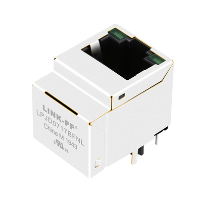 HFJV1-1G06-L11RL Gigabit RJ45 Dikey MagJack 1000 Base-T Yeşil/Yeşil LED LPJD0717BFNL