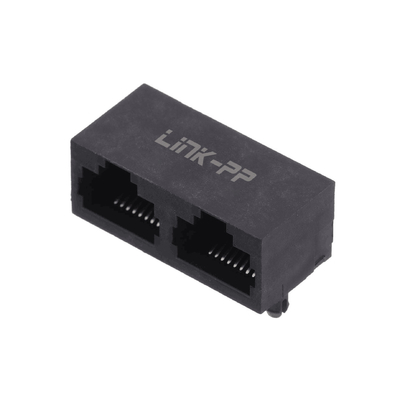 Çift Bağlantı Noktalı Korumasız 8p8c 1x2 RJ45 Jak Bağlantısı E5J88-00AJG2-L