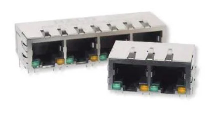 Gigabit Ethernet uygulaması için 1x4 RJ45 Konektör HFJ14-1G01ER-L12RL
