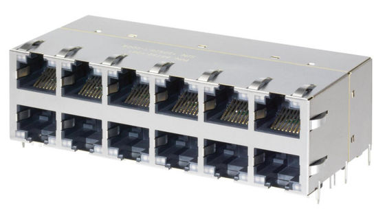2x6 RJ45 Çoklu Bağlantı 85732-1008 LED'li PSE PoE+ etkinleştirilmiş
