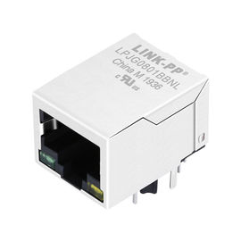 LPJG0801BBNL Coon Rj-45, Kalkan Thru-hole W / LED ve Manyetik, Gigabit 1: 1, RoHS