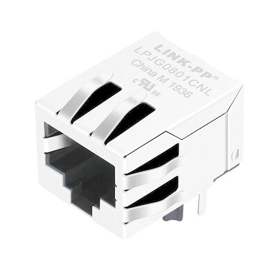 HR901131C Tek Bağlantı Noktalı RJ45 Modüler Krikolar LPJG0801CNL RJ45, LED Emi Parmaksız