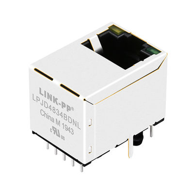 LED'li Manyetik Jaksız JXD3-0002NL Dikey Montajlı RJ45
