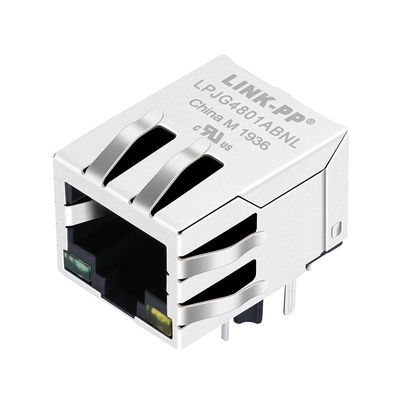LED 1500Vmrs RJ45 Modüler Jack, 1000M Transformer ile XFGIG8M-CAGY1-4MS