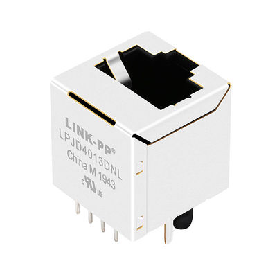 JXD2-0011NL, LPJD4013DNL Üstten Girişli Manyetik RJ45 Konnektörler Shield 8 iğneler