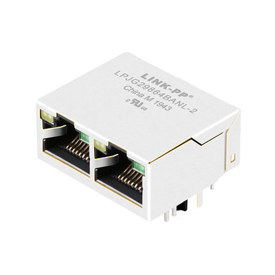 JXD1-2016NL 1000 Base-T Sekme Yukarı 1x2 Bağlantı Noktalı Modüler Manyetik Rj45 Ağ Jakı