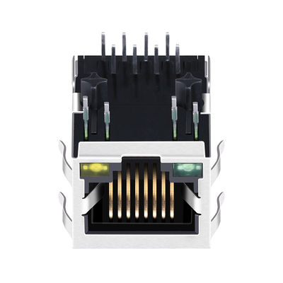 J0035D21BNL 10/100 Base-T Tab Aşağı Yeşil / Sarı Led 1x1 Port Manyetik Rj45 Modüler Jaklar
