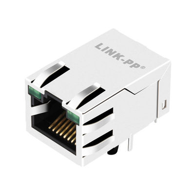 SI-50162-F Sekme Yukarı Yeşil Ledler 100 Bset-T 1 Port RJ45 Kayıtlı Jak LPJ1026AWNL
