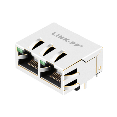 0826-1X2T-HS-F Manyetik Ethernet Jakı 1000 Base-T Sekmesi Yukarı 1X2 Bağlantı Noktası