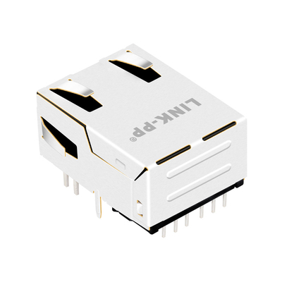 A829-1J1T-KM Düşük Profilli RJ45 Jack 1000 Base-T Tab Up, Led Korumalı 1X1 Bağlantı Noktalı