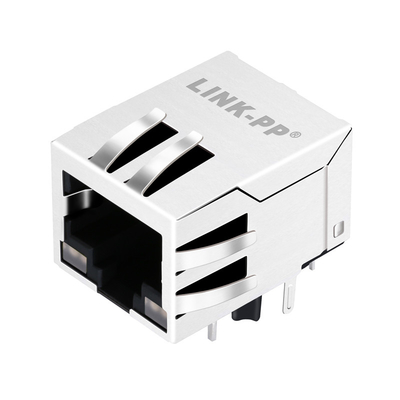 G15-111T-038E 10G Base-T Sekmesi Aşağı 1 Bağlantı Noktalı Korumalı Ethernet RJ45 Konnektör, Ledli