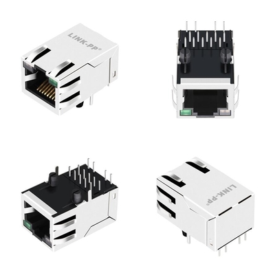 10G Base-T Sekmesi Tek Bağlantı Noktalı Manyetik RJ45 Jack 8 Çekirdekli JXT7-1131NL