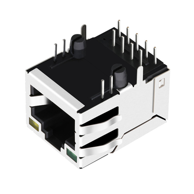 JXD0-0010NL 1 Port Sekmesi Aşağı 100 Base-T RJ45 Yeşil / Sarı Ledli Magjack