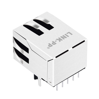 JV006I21NLT 10/100 Base-T 1x1 Bağlantı Noktası Rj45 Jakı Led Sekme Aşağı Olmadan Manyetiklerle Korumalı