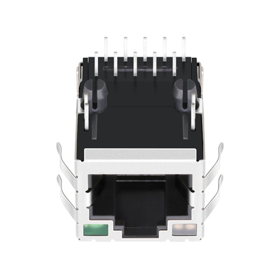 10G Base-T JT7-1115NL Sekme YUKARI 1 Portlu RJ45 Manyetik Jak, Yeşil - Sarı / Yeşil Ledler