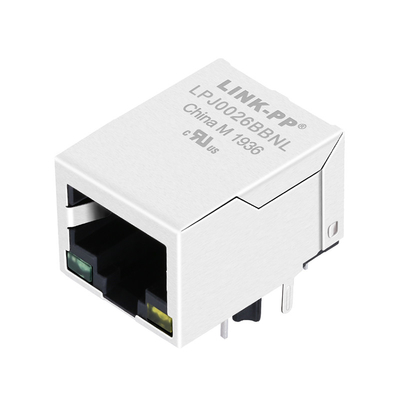 HFJ11-S026E-S1LS12 10/100 Base-T Yeşil / Sarı Led 1x1 Bağlantı Noktalı RJ45 Ethernet Magjack