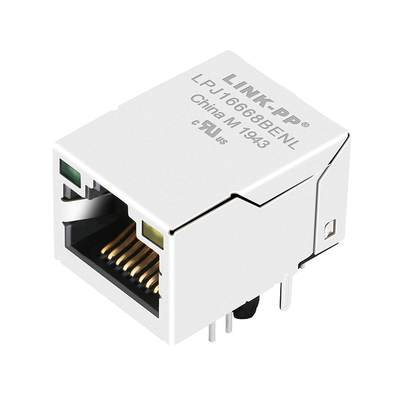 ARJM11D7-104-AB-EW2 Sekmesi UP PoE+ RJ45 Manyetik Konnektör 10/100 Base-T Yeşil / Sarı Led 1 Port