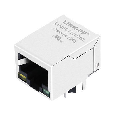 HFJ11-2450E-S1L21RL Sekme Aşağı 10/100 Base-T RJ45 Jak Konnektörleri Manyetikli Sarı / Yeşil LED