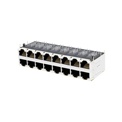 JT5-2870NL 2x8 RJ45 Jak Konnektörleri Aktif Sekme Aşağı 10G Base-T Yan Giriş