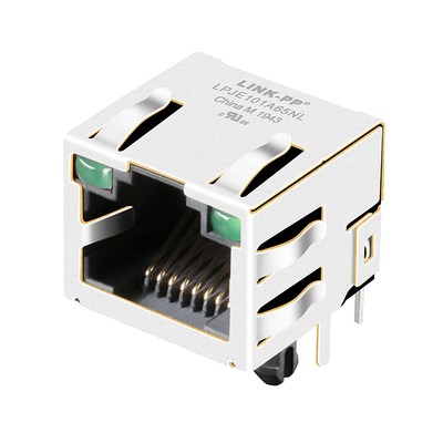 90° Açı RJ45 Modüler Jak Aktif Ethernet BAĞLANTISI PP LPJE101A65NL Sekme Yukarı