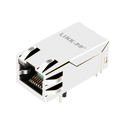 2250150-1 Sekmeli 2.5G Base-T 4PPoE Rj45 Magjack Konnektör, GO/G Hafif Borulu