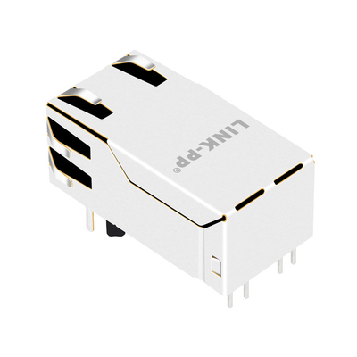 0826-1X1T-KL-F 4PPoE 100W Tek Bağlantı Noktalı 5G Base-T Manyetik RJ45 Jack Sekmesi Ledli