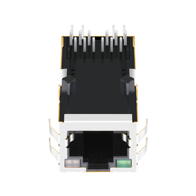 0826-1L1T-57-F 10/100BASE-T POE Tek Bağlantı Noktalı RJ45 MagJack Sekmesi G/GY Ledli