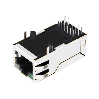 1-1840744-8 Gigabit RJ45 Jak Dişi Konnektör 12PIN 1000 BASE-T Yeşil/Yeşil&Turuncu Led