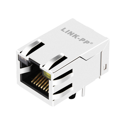 0875-1X1T-G4 1000 BASE-T Gigabit 10PIN RJ45 Dişi Konnektör Ledli Delikli