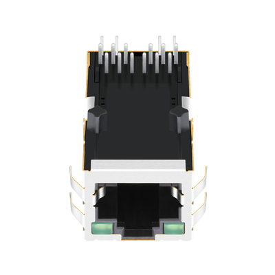 L826-1G1T-32-F 1000 Base-T Tab Up Düşük Profilli Rj45 Konnektör Modülleri Yeşil/Yeşil Led