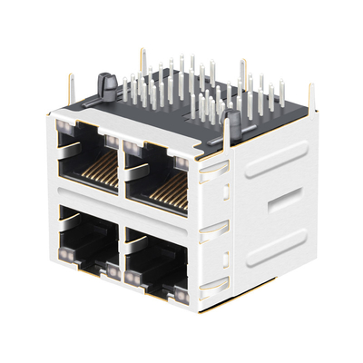 JT5-2210NL 10G Base-T 2x2 Bağlantı Noktalı Rj45 Jaklar JT5-2210NL 12p8c THT Led'li