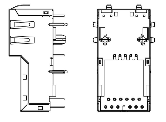 J1V-U7000NL 10GBASE-T 1X1 Bağlantı Noktası Dikey RJ45 Konnektör 4 ÇİFT POE 60W ÜST GİRİŞ
