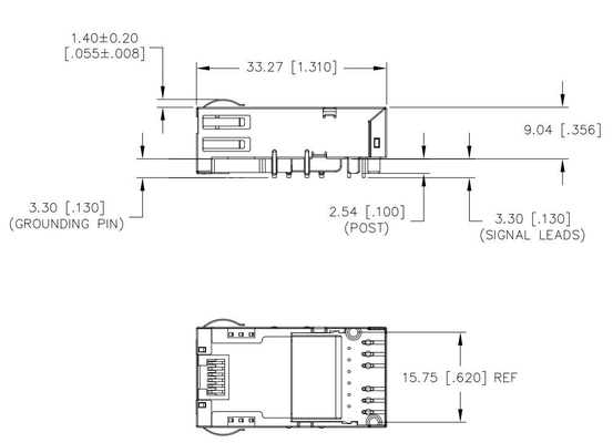 JT3-1128HL Sekme Aşağı 10GBASE-T Tek Bağlantı Noktalı RJ45 Magjack Konnektör NO led