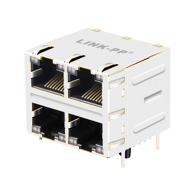 JT5-2270NL 2X2 Bağlantı Noktalı 1000BASE-T RJ45 MagJack Konnektör, HAFİF BORULAR