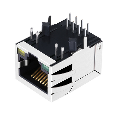 JXD0-9006NL 100BASE-T Sekmesi Aşağı 1X1 Bağlantı Noktası RJ45 Manyetik Jak 8P8C YEŞİL/SARI Ledli