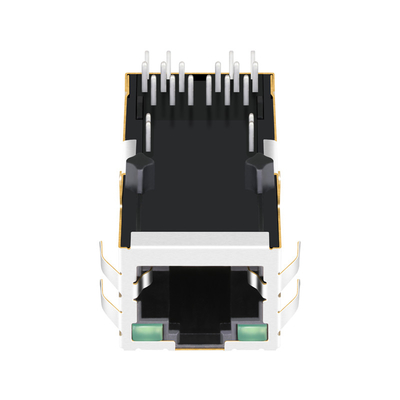 JGCG1T1004PW-GG RJ45 Konnektör 10G Base-T PoE++ Uygulaması için Entegre Manyetikler