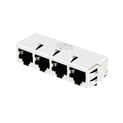 J8064E64NL LED Olmadan 1x4 Bağlantı Noktası Ethernet RJ45 Jakı 100 Base-T Sekmesi Aşağı LPJF46204CNL